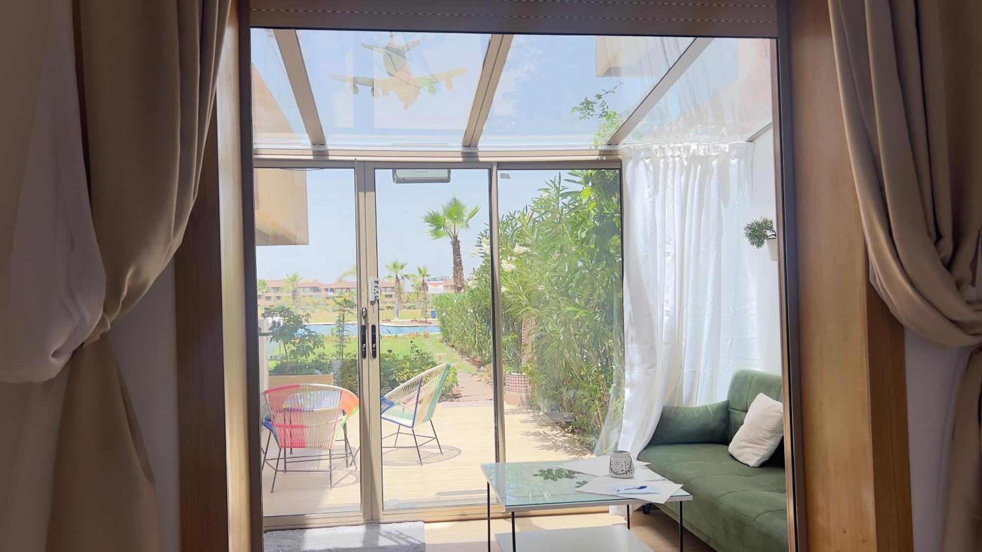 Appartement De Luxe Avec Jardin Vue Sur La Piscine Golf Securise 24H Sur 24 A 5 Minutes De L Aeroport Marrakesh Exteriör bild